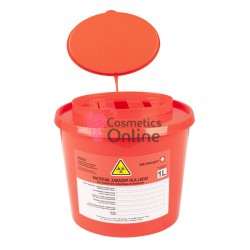 Recipient container din plastic 1 litru pentru deseuri medicale intepatoare / taioase, art ACP 133446